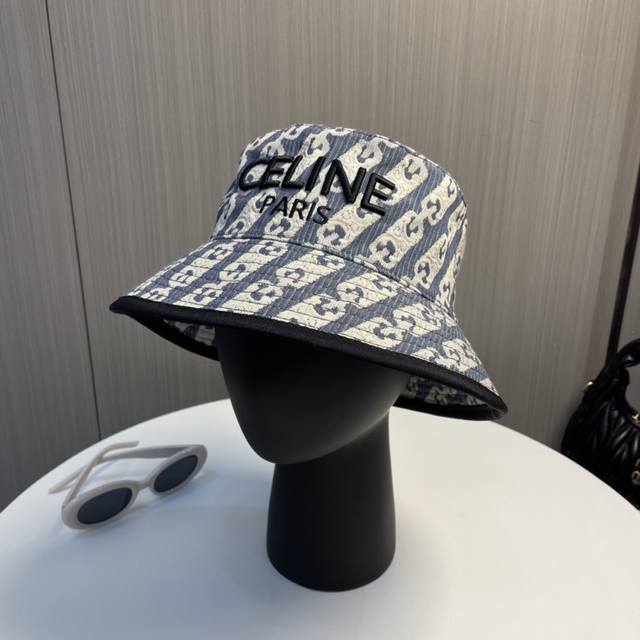 Celine High-End New Arrival: Simple Embroidered Fisherman's Hat With A Korean An
