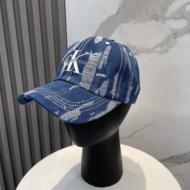 Ck New Arrival Washed Vintage Denim Baseball Cap Newly Launched Washed Denim Ser