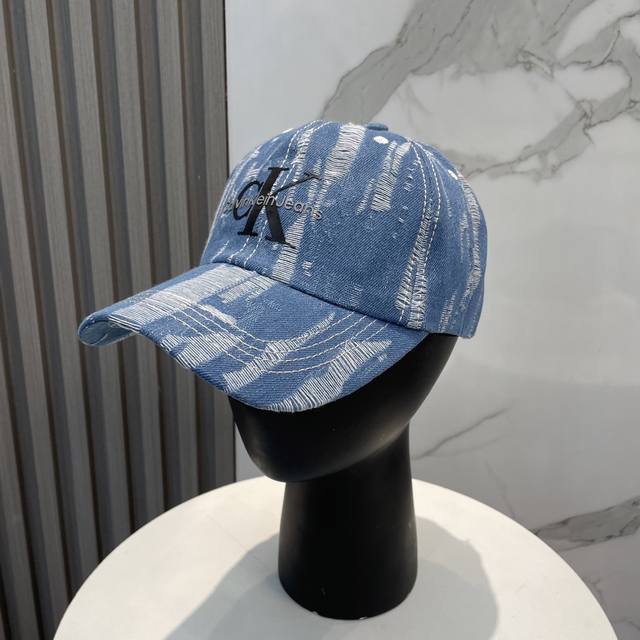 Ck New Arrival Washed Vintage Denim Baseball Cap Newly Launched Washed Denim Ser
