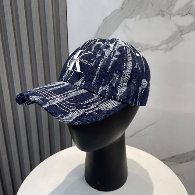 Ck New Arrival Washed Vintage Denim Baseball Cap - Newly Launched Washed Denim S