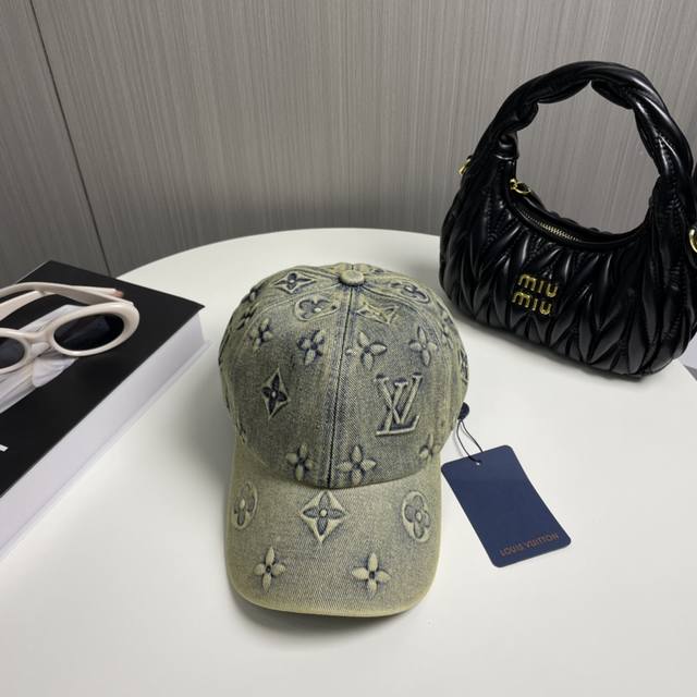 Lv Louis Vuitton Official Website Synchronized High-End Version New Denim Baseba