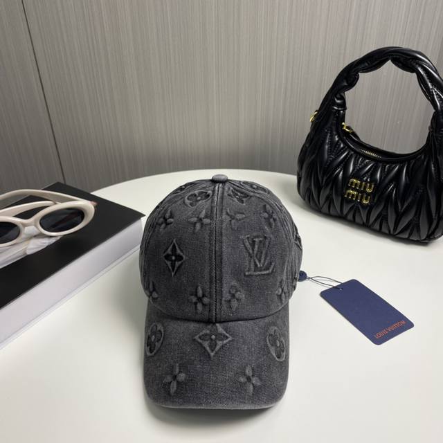 Lv Louis Vuitton Official Website Synchronized High-End Version New Denim Baseba