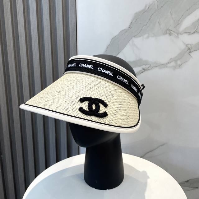 With Dust-Proof Bag Cha Chanel 2025 New Exclusive Small Chanel Sun Hat With Open