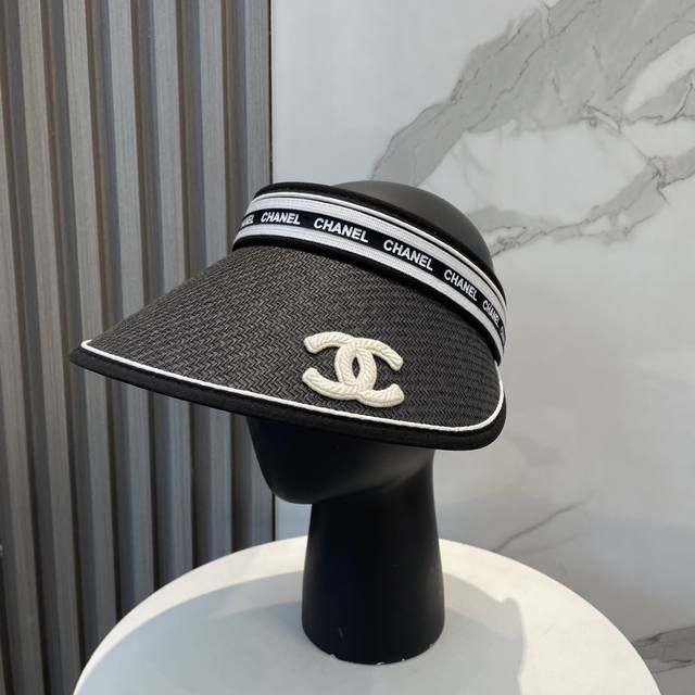 With Dust-Proof Bag Cha Chanel 2025 New Exclusive Small Chanel Sun Hat With Open