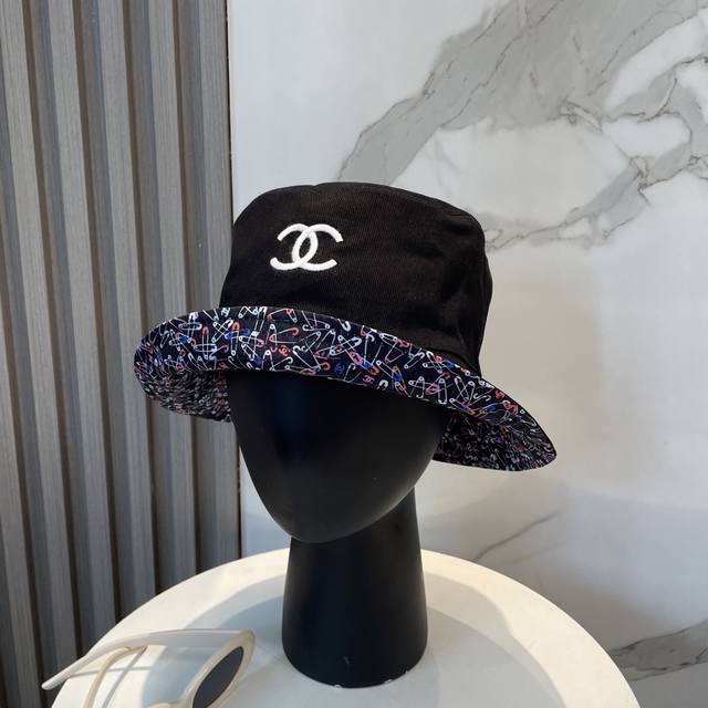 Chanel Chanel New Double-Sided Embroidered Fisherman's Hat 1:1 Mold Customizatio
