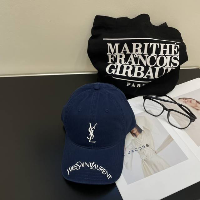 With Dust Bag Ysl Saint Laurent Early Spring New Minimalist Baseball Cap, New Ar