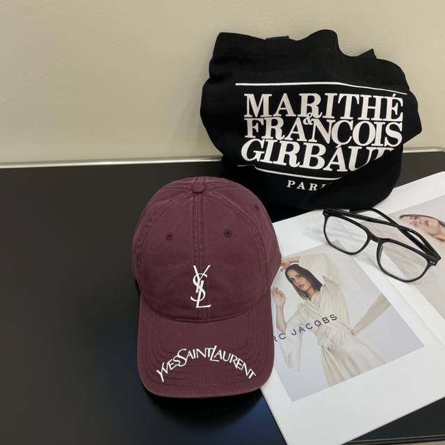 With Dust Bag Ysl Saint Laurent Early Spring New Arrival Minimalist Baseball Cap