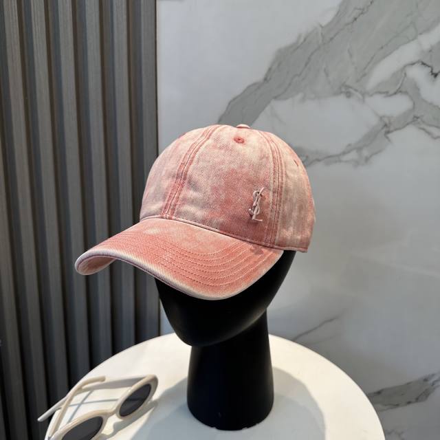 Ysl Saint Laurent New Arrival: Minimalist Baseball Cap In The Trending Dopamine