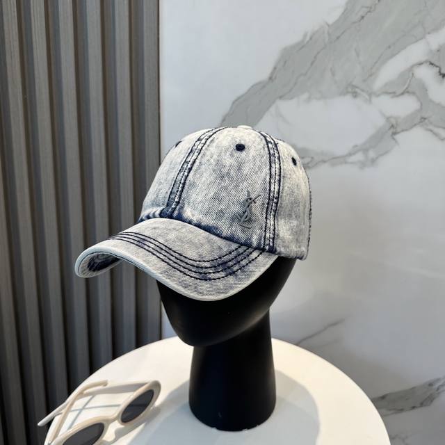 Ysl Saint Laurent New Dopamine Color Series Minimalist Baseball Cap - The Hottes