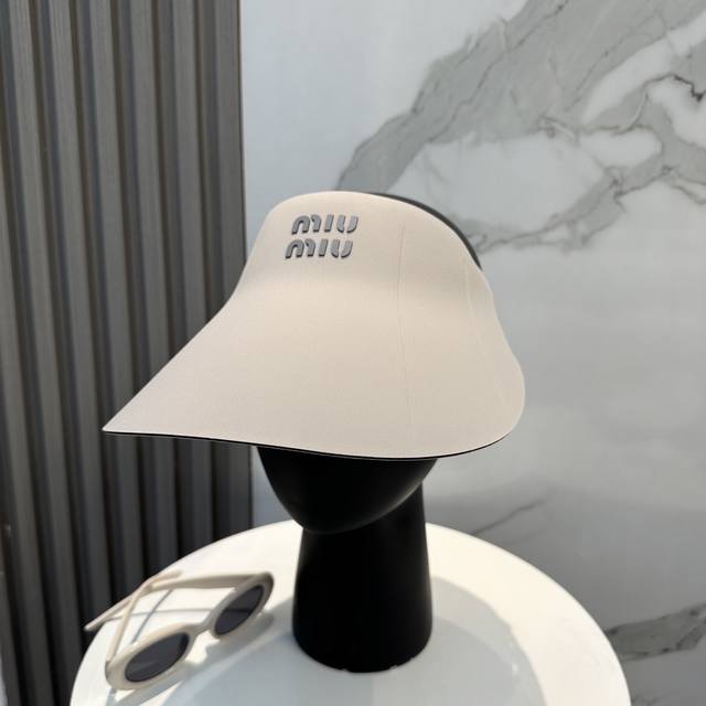 Miu Miu ~ Summer New Arrival Seamless Duckbill Hat With Open Top - Summer Sun Pr
