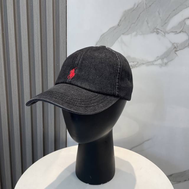 Paul Polo Classic Embroidered Denim Baseball Cap, Sun Hat, 4D Embroidery, Meticu
