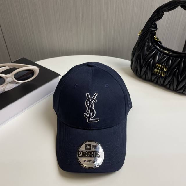 Ysl Saint Laurent Authentic Store Version Letter Embroidered Baseball Cap Korean