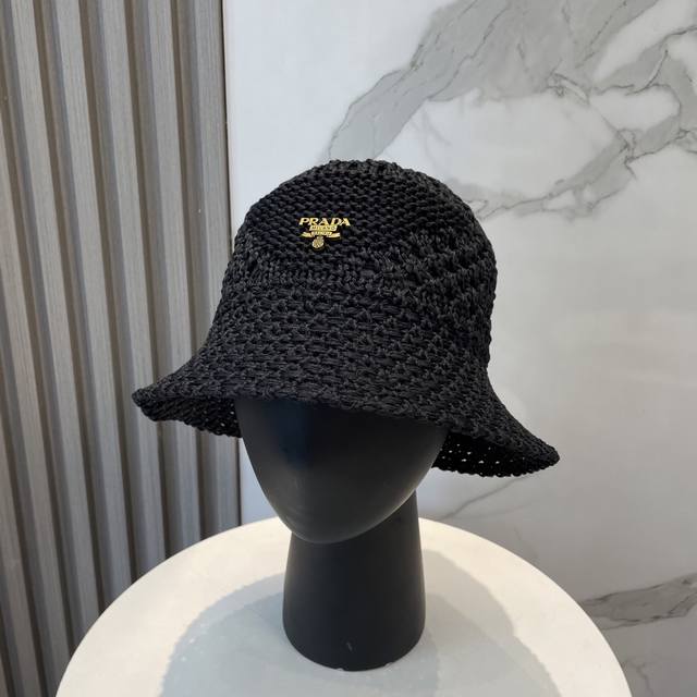 Prada New Knit Bucket Hat, High-Density Construction, A Super Stylish Knit Hat P
