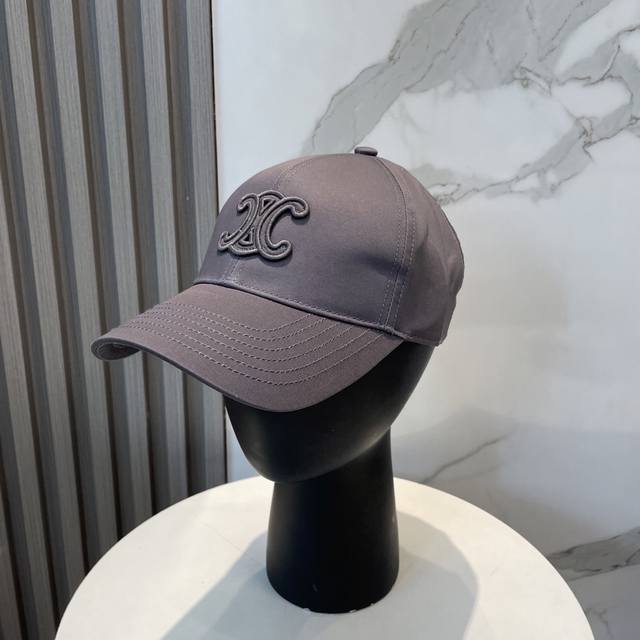 Celin* Celine Ss New Triumph Arch Embroidered Baseball Cap, Cap Shape Custom-Mad