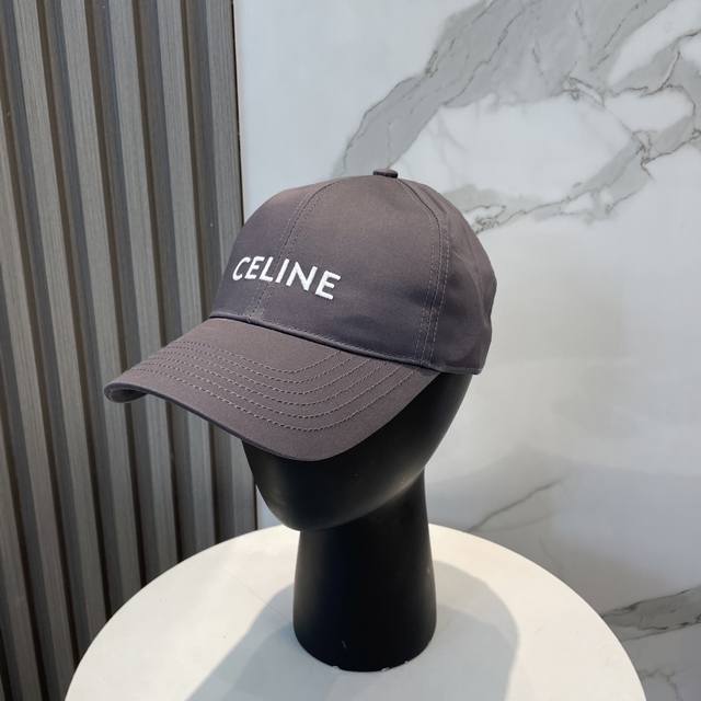 Celin* Celine Ss New Triumph Arch Embroidered Baseball Cap, Cap Shape Fully Cust
