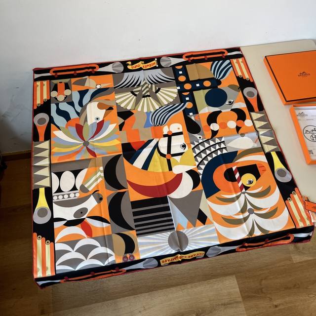Herm S Silk Scarf Grand Parade Stunningly Beautiful, With A Dreamlike Design, Th