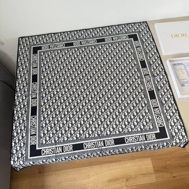Dior Classic Print Square Scarf, Paying Homage To The Iconic Oblique Print. This