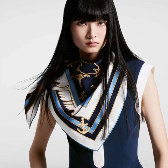 Lv New Square Scarf Lv Cordage Mulberry Silk Square Scarf Transforms The Monogra