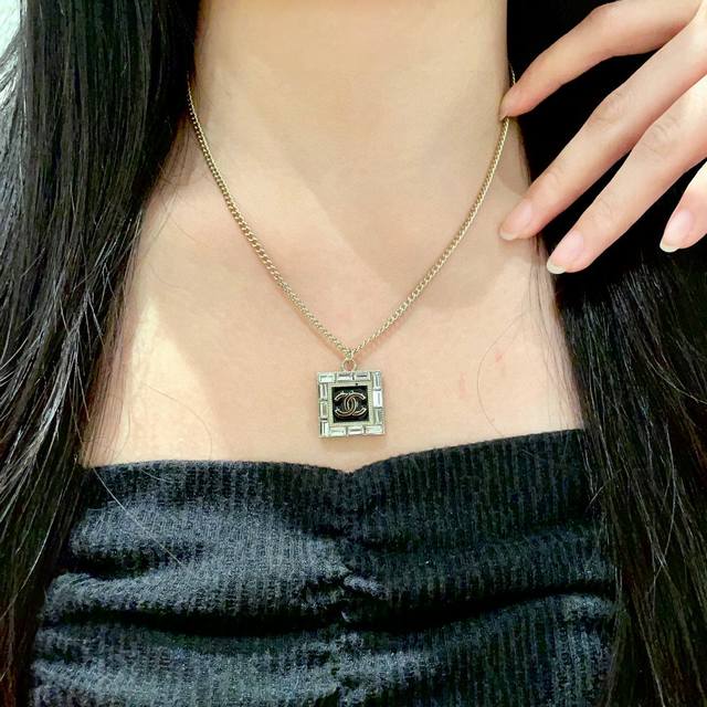 Chanel Square Double C Necklace
