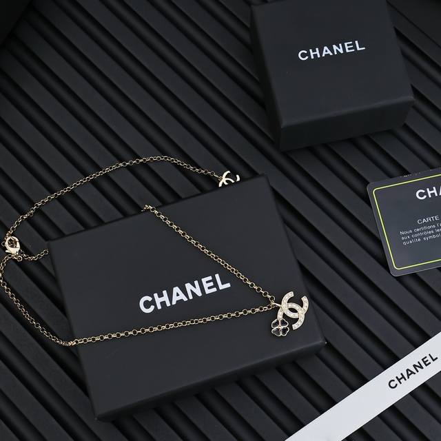 Chanel 25 Enamel Full-Diamond Camellia Necklace. This Season's Minimalist Camell