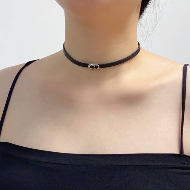 Dior Cd Letter Leather Necklace, Recommended By Xiaohongshu, Is The Latest 14K S