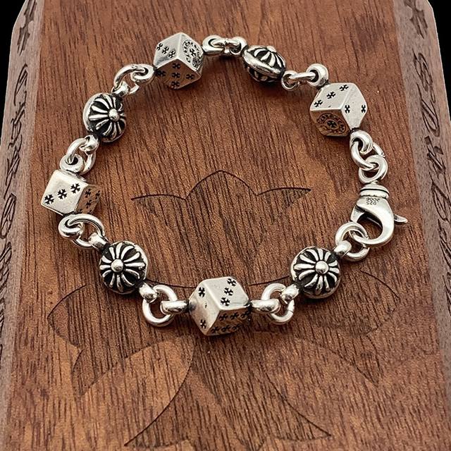 Ch Croatian-Style Dice Cross Flower Bracelet, Highest Version Available On The M