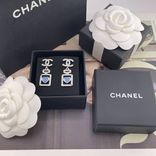 Our Product: Double C Pendant With Blue Heart Perfume Bottle Earring Z 7200! For