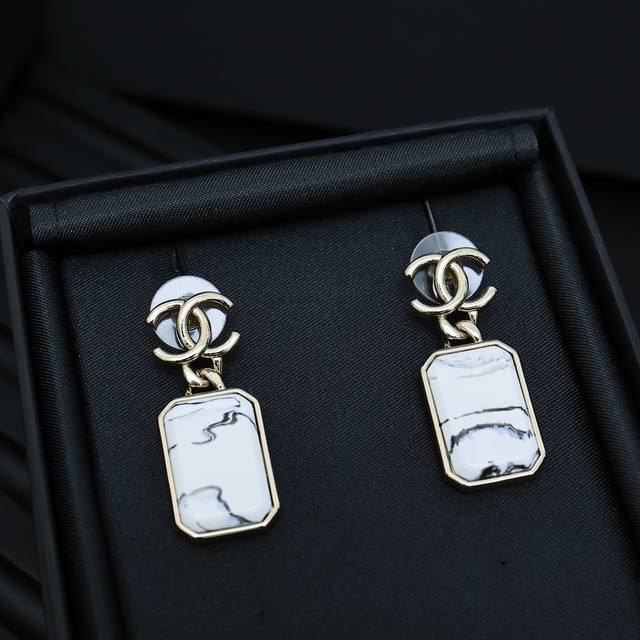 Chanel Marble Landscape Earrings. These Earrings Have Become A Hot Item In The F