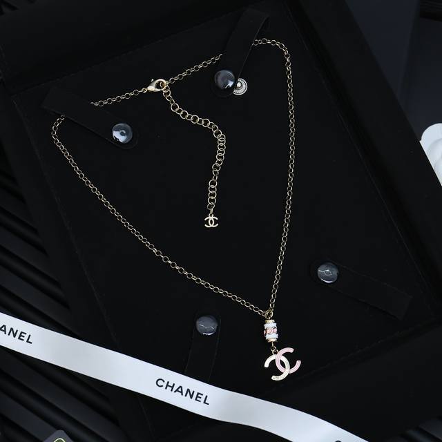 Chanel Pink Enamel Double C Necklace. Chanel, You Truly Understand Design. The P