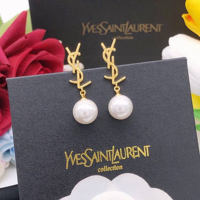 Code Yed0060 Ysl* Latest Pearl Earring With Zp Brass Material