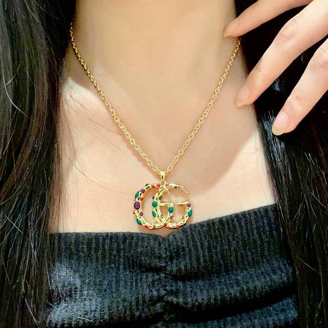 New Gucci Double G Letter Trend Necklace A Bestseller That Sells Out Quickly. Ca
