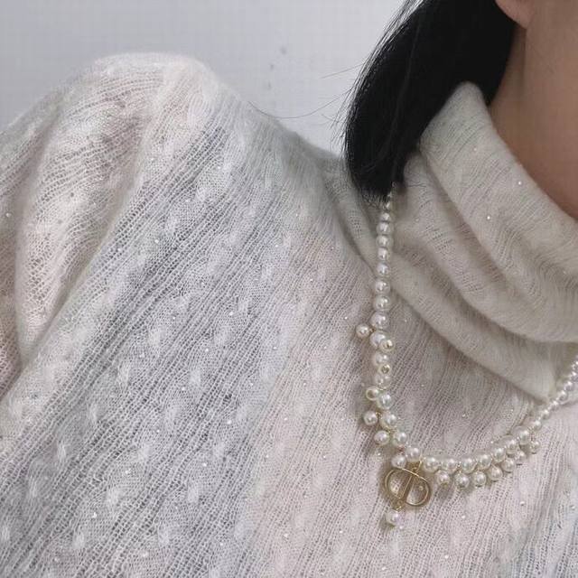 New Dior Pearl Necklace - Elegant And Unique Cd Pearl Necklace - Hot-Selling Ite