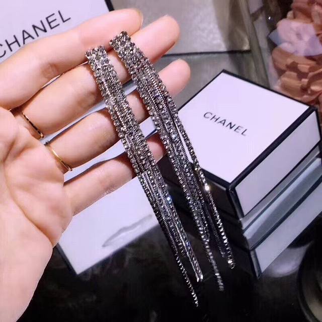 Chanel Long Fringe Earrings Hot-Selling Style, Highest Version Available On The