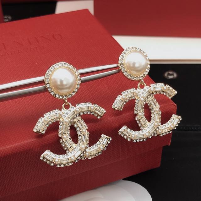 Item No. Xed0490 Ch*Nel Latest Square Diamond Earrings, Zp Brass Material