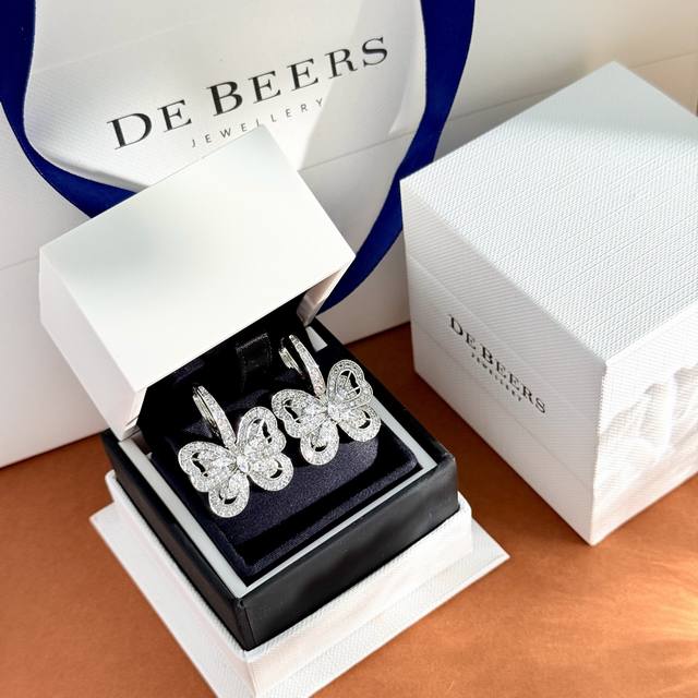 Earrings De Beers Popular Fashion Star Blogger-Inspired High-End Luxury Full-Dia