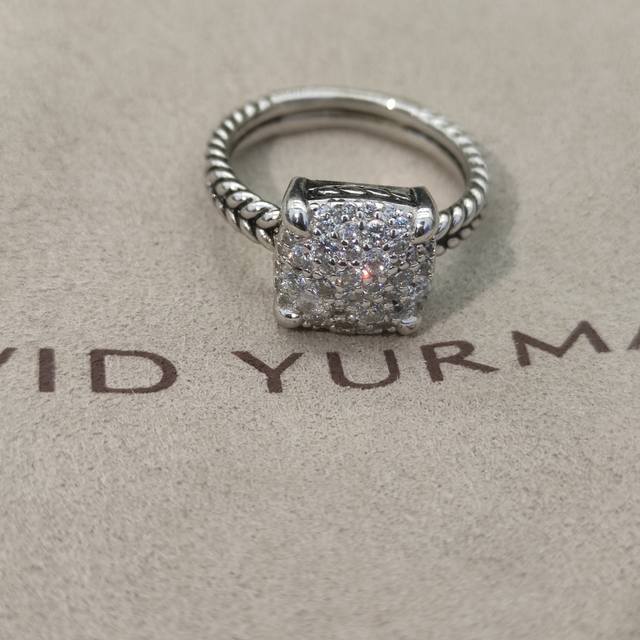 David Yurman Four-Prong Full Diamond Ring, Size: Us Sizes 6-7-8-9, Four Sizes. I