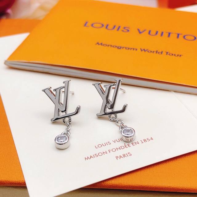 Id Led0157 Lv* Latest Silver Dangle Earring, Zp Brass Material