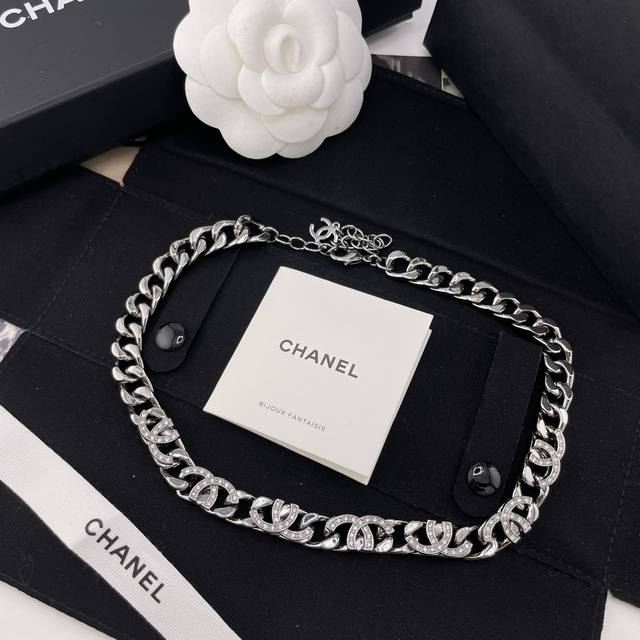 Our Product: Thick Chain Necklace. The Most Beautiful Double C Crystal Series! Z