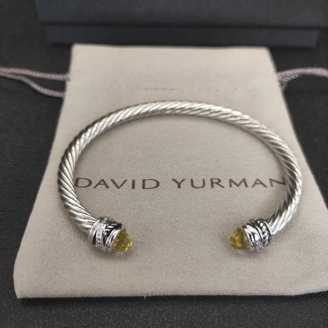David Yurman 5Mm Rotating Diamond-Set Yellow Diamond Bracelet. Recommended Wrist