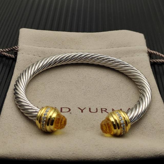 David Yurman 7Mm Gold-Head Gemstone-Set Yellow Diamond Bracelet. Recommended Wri