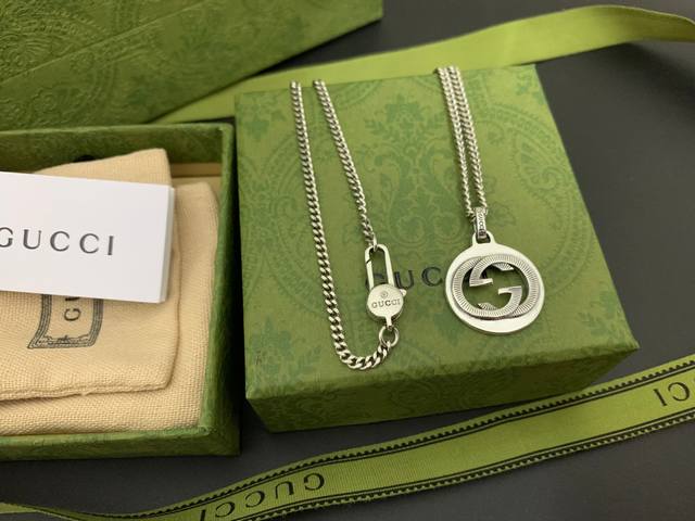 Gucci New Arrival Fashionable Minimalist Style Gear Pattern Double G Necklace Un