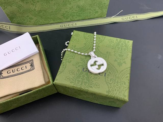 In Stock! Gucci Large Classic Double G Bead Necklace, Length: 50+5 Cm, Item Numb
