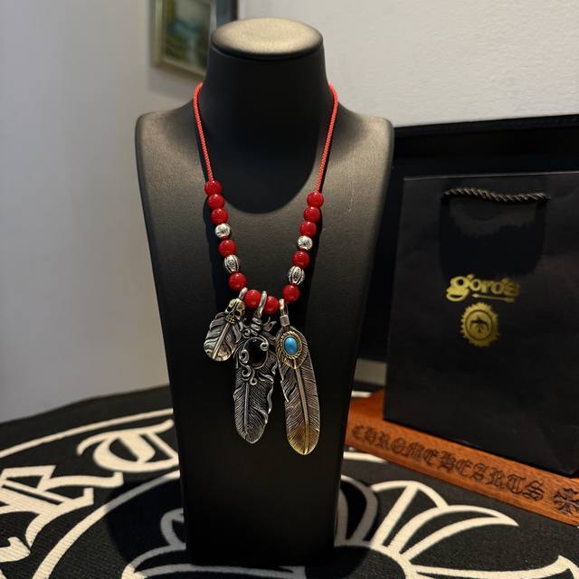 New Arrival: Goro's Takahashi Gor Feather Glass Bead Necklace, Top-Tier Version.