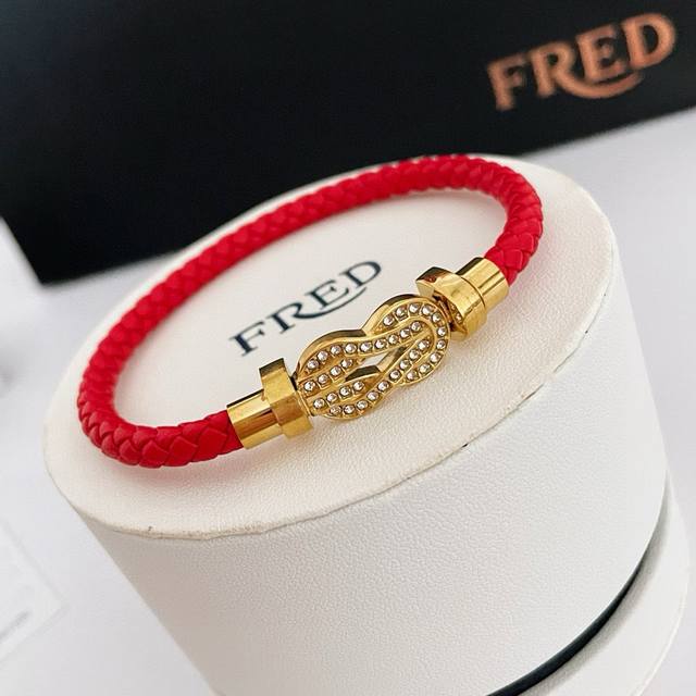 Hot-Selling Fred Bracelet, Rose Gold Full-Diamond 8-Shaped Clasp Bracelet And Ne