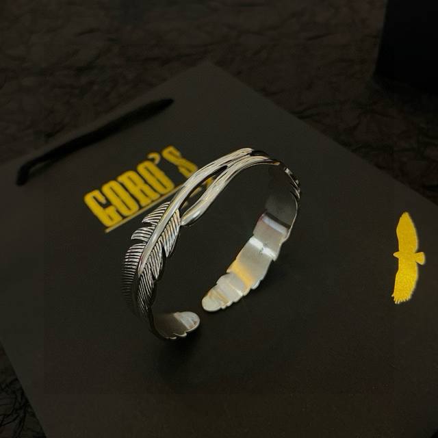 New Arrival Goro's Takahashi Gor Feather Open Bangle, Top-Tier Version. Authenti
