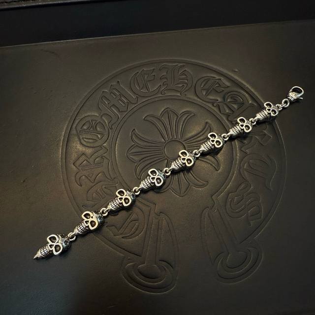 New Arrival, Boutique Quality Chrome Hearts Retro Skull Head Bracelet With Uniqu