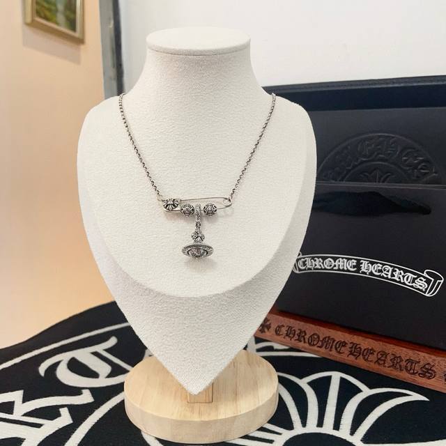 New Arrival, Boutique Quality Chrome Hearts Cross Pin Necklace, Featuring A Uniq