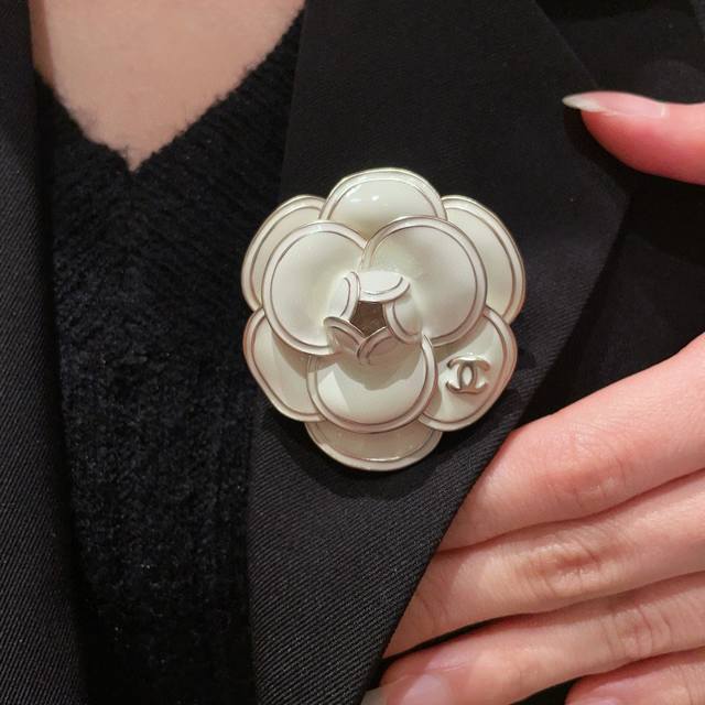 Chanel Camellia Double C Brooch