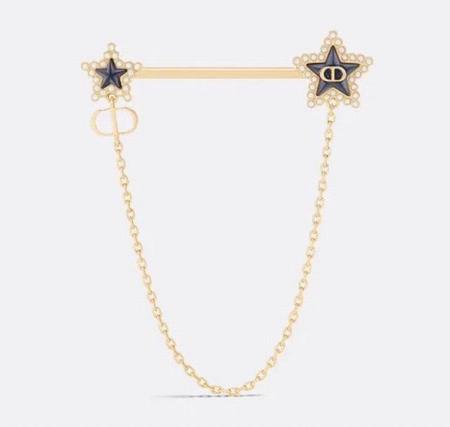 Dior Early Spring Cruise Five-Pointed Star Pearl Chain Brooch Super Beautiful, L