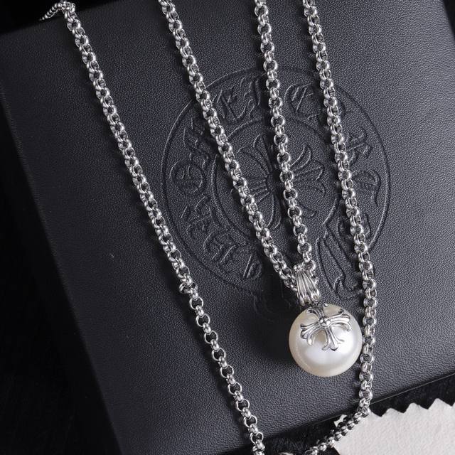 Batch Chrome Hearts Classic Pearl Necklace ~ Authentic Molded Design, Must-Have